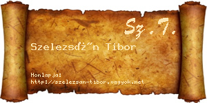Szelezsán Tibor névjegykártya
